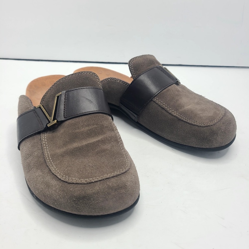 Vionic Brown Suede Mules